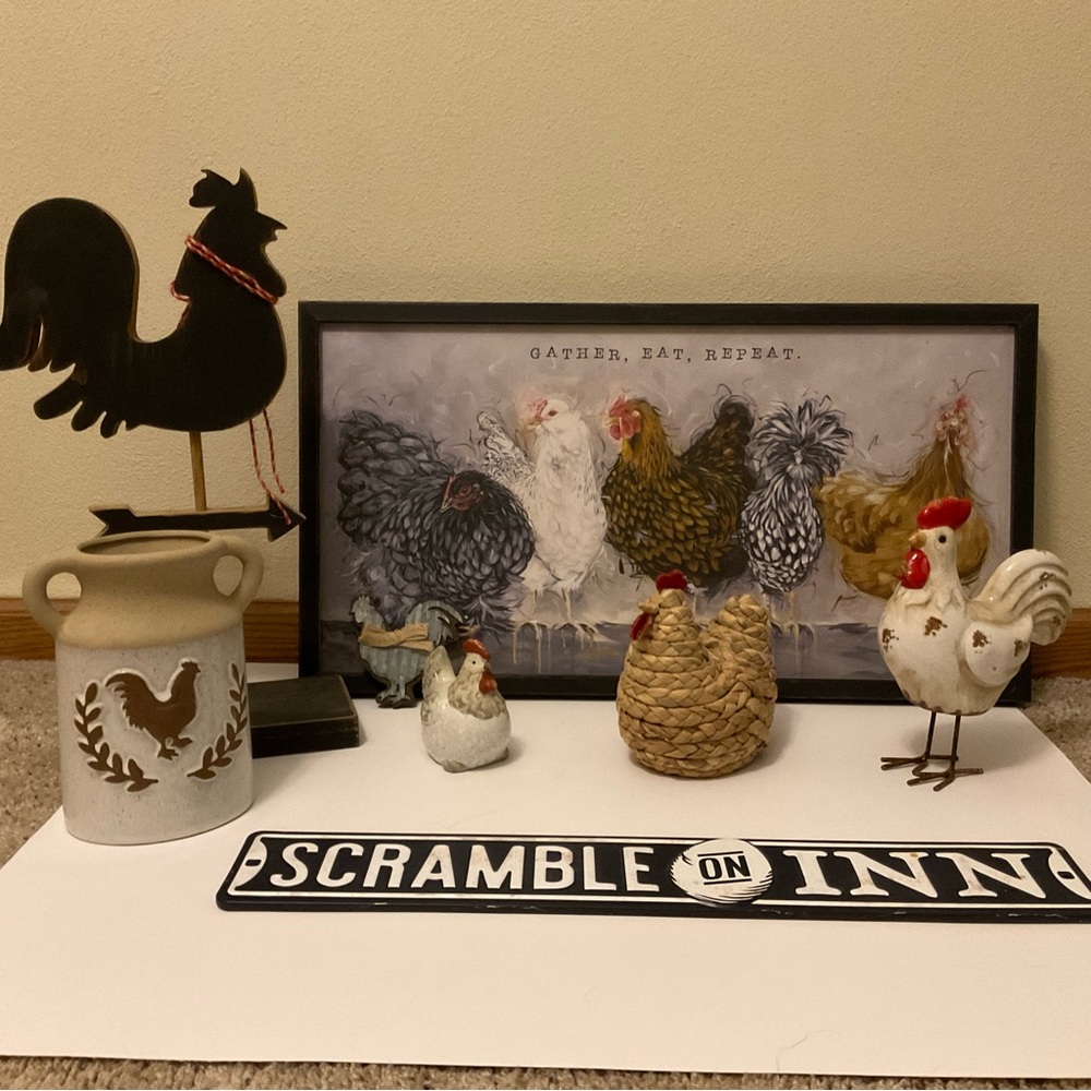 Farmhouse Chicken Decor Set